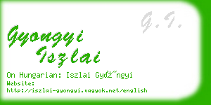 gyongyi iszlai business card